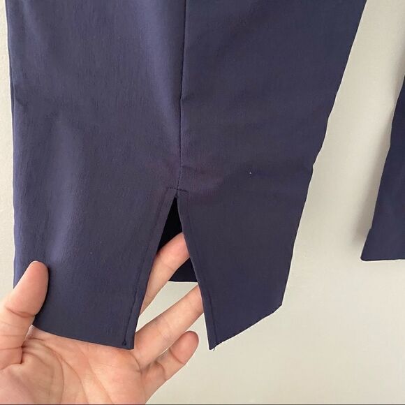 Martha Steward navy Ponte pullover slits sz 8 - Picture 5 of 6